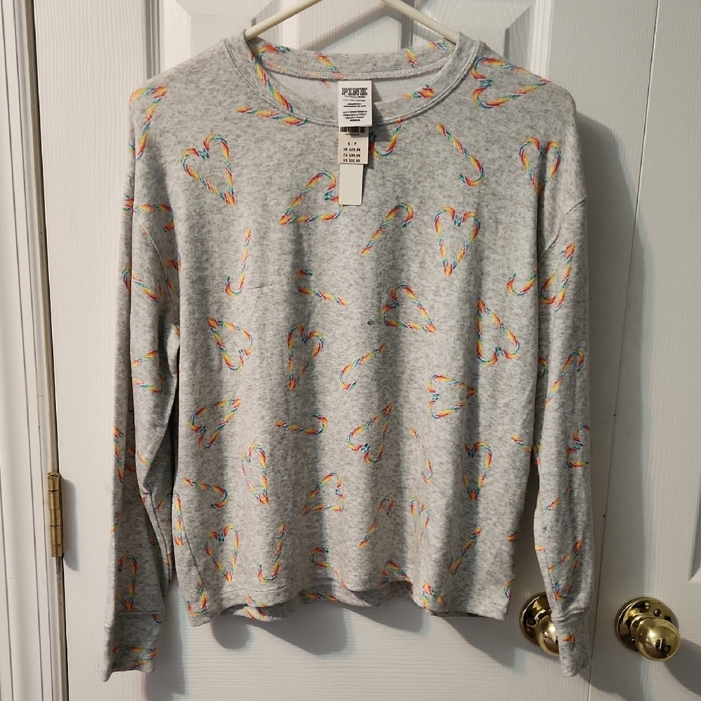 Victoria's Secret PINK Night Shirt - Candy Cane Night Shirt
